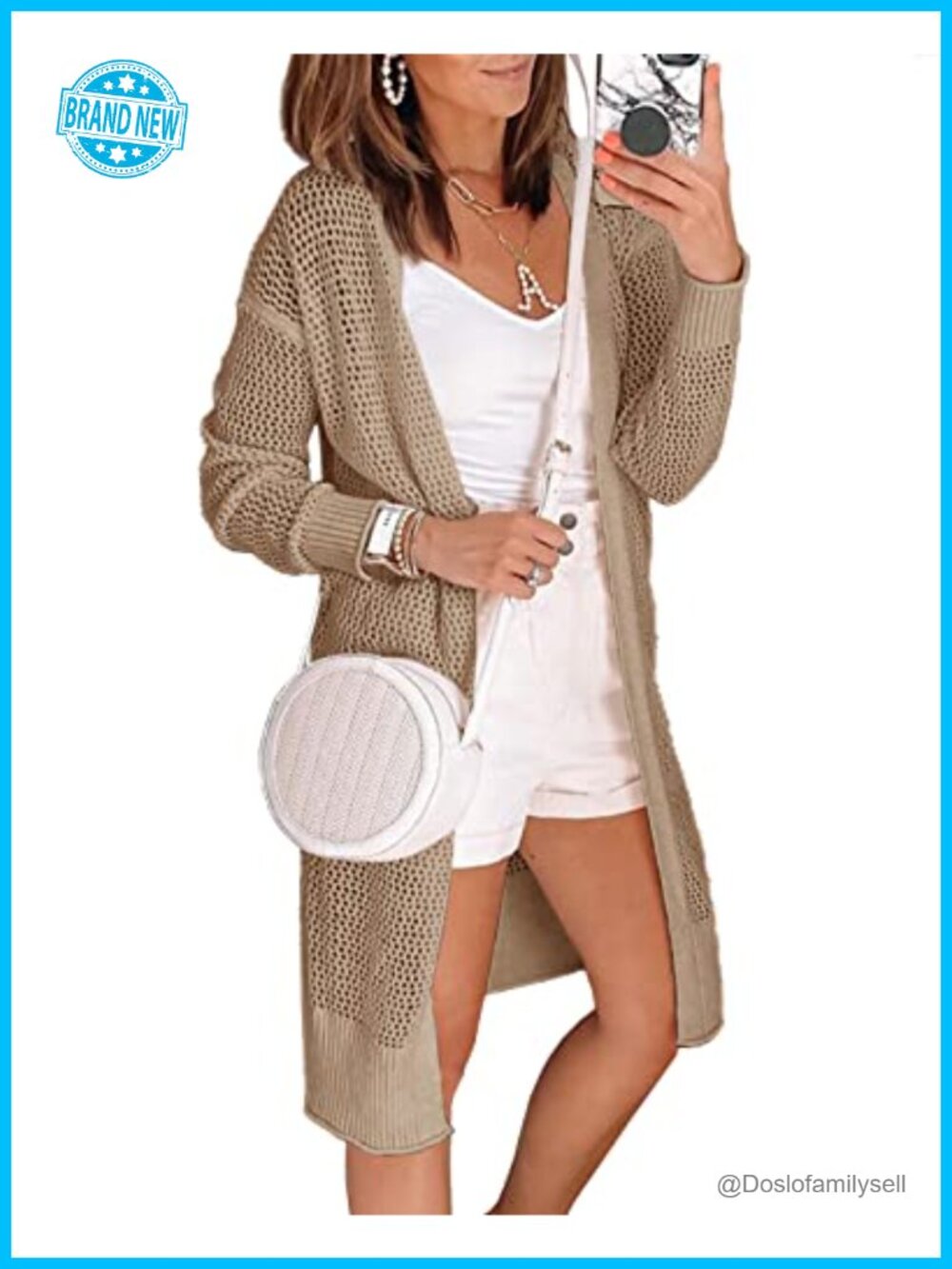Womens Open Front Sheer Knit Cardigan Lightweight Long Sleeve Kimono Sweater